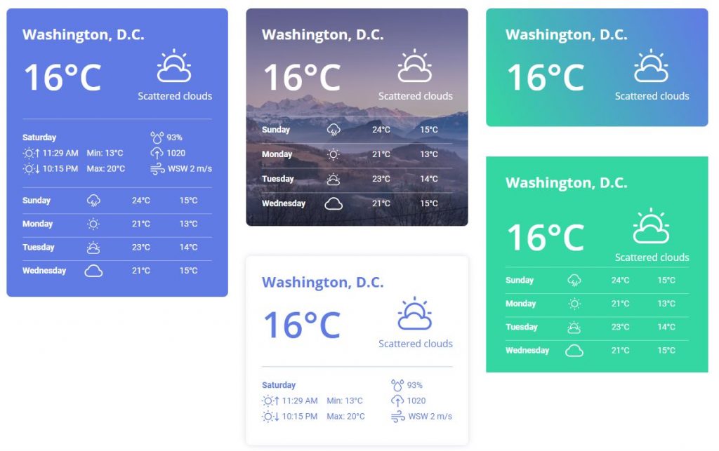 Météo Widget par Crocoblock