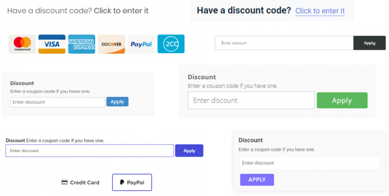 Discount Codes Elementor Addons Proceso de compra