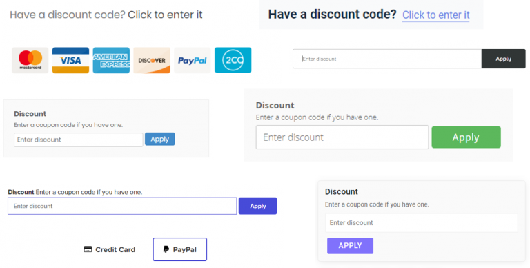 Discount Codes Elementor Addons Kassiervorgang