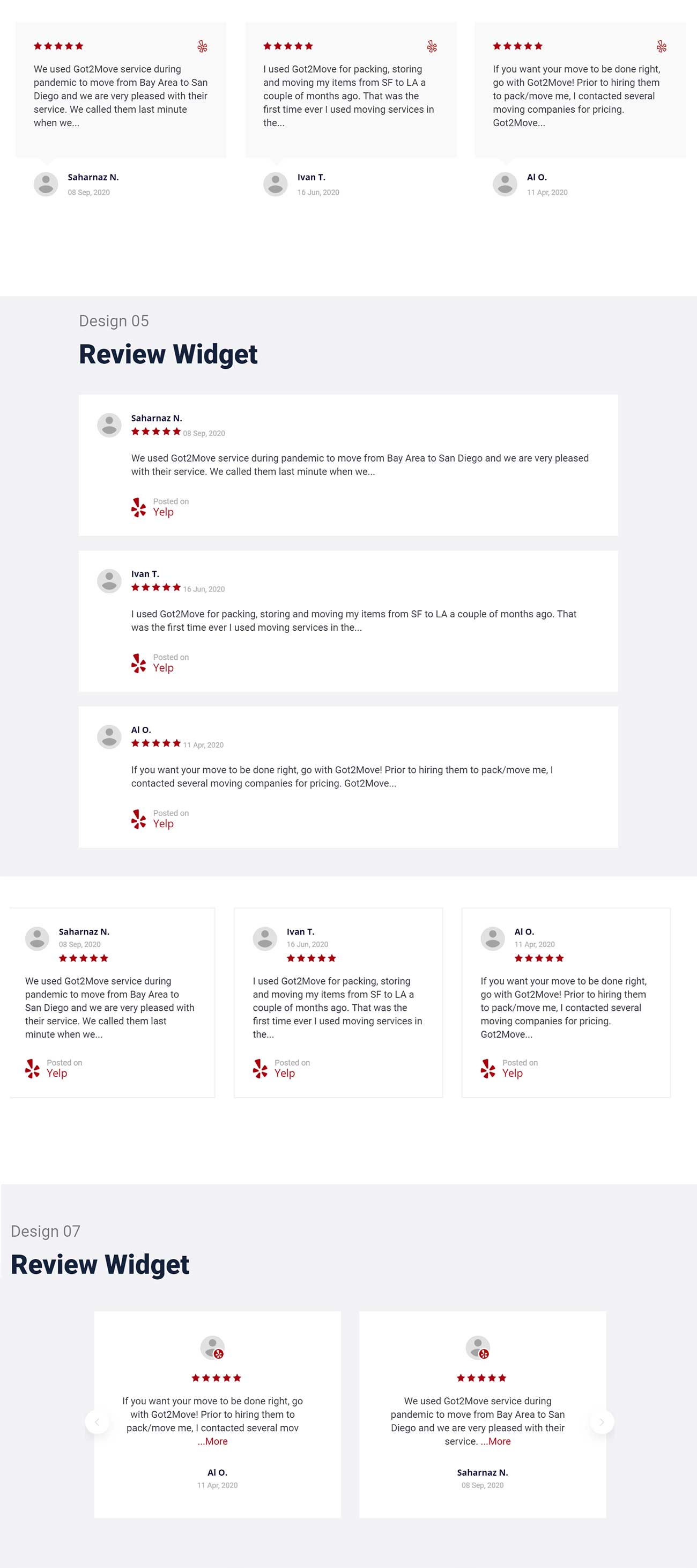Yelp Recensioni Widget di ElementsKit per Elementor