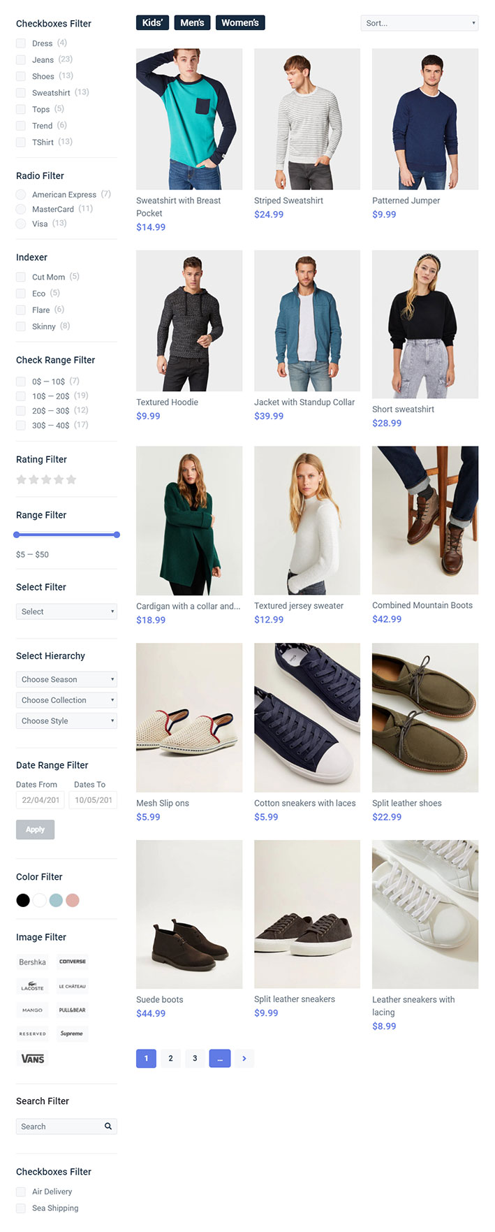 WooCommerce Filtros Widget por Crocoblock para Elementor