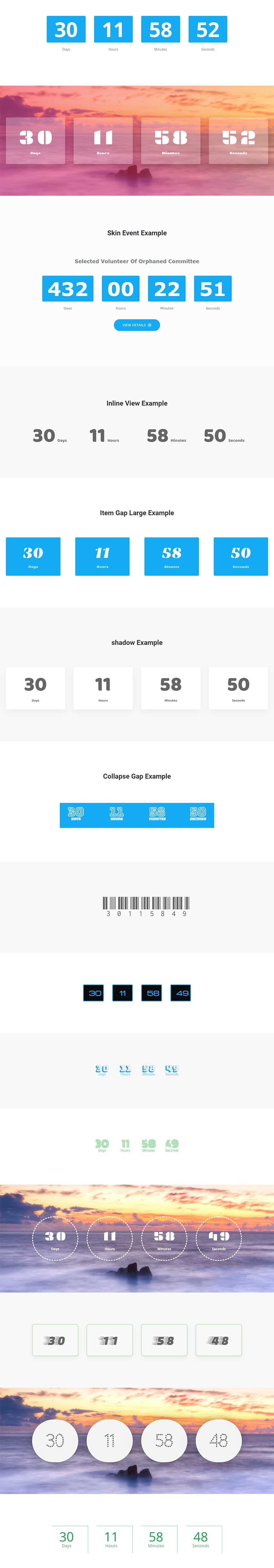 Compte à rebours Widget par Element Pack pour Elementor