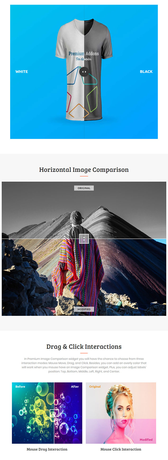 Image Comparison Widget by Premium Addons for Elementor