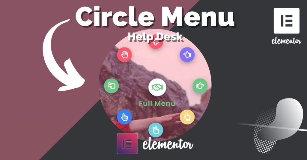 Kreismenü Widget für Elementor