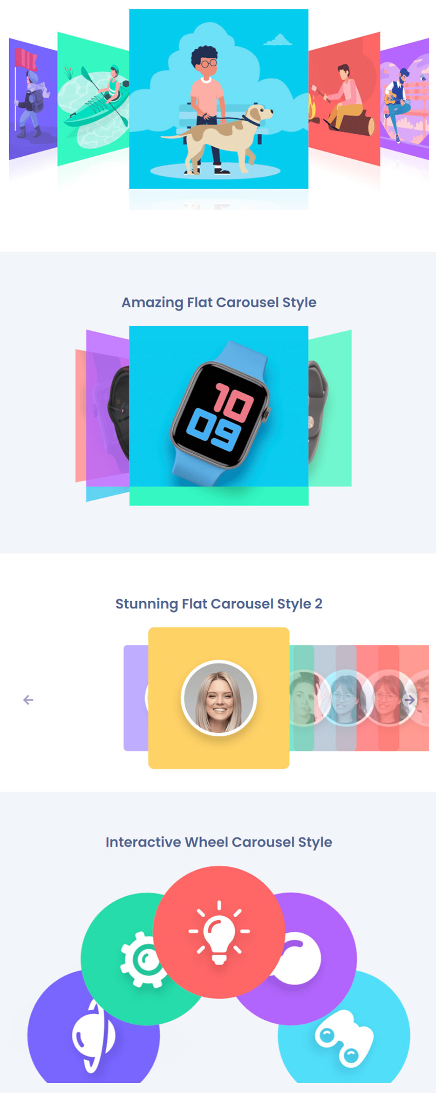 Flip Carousel - 3D Widget da Essential Addons per Elementor