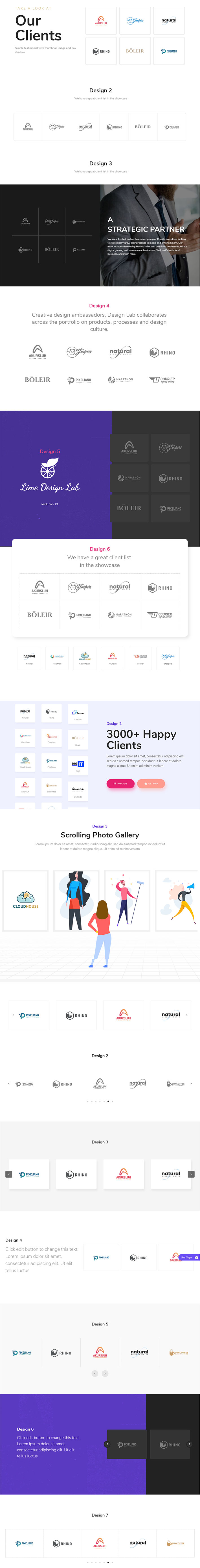 Logo, marchi, clienti Widget da HappyAddons per Elementor