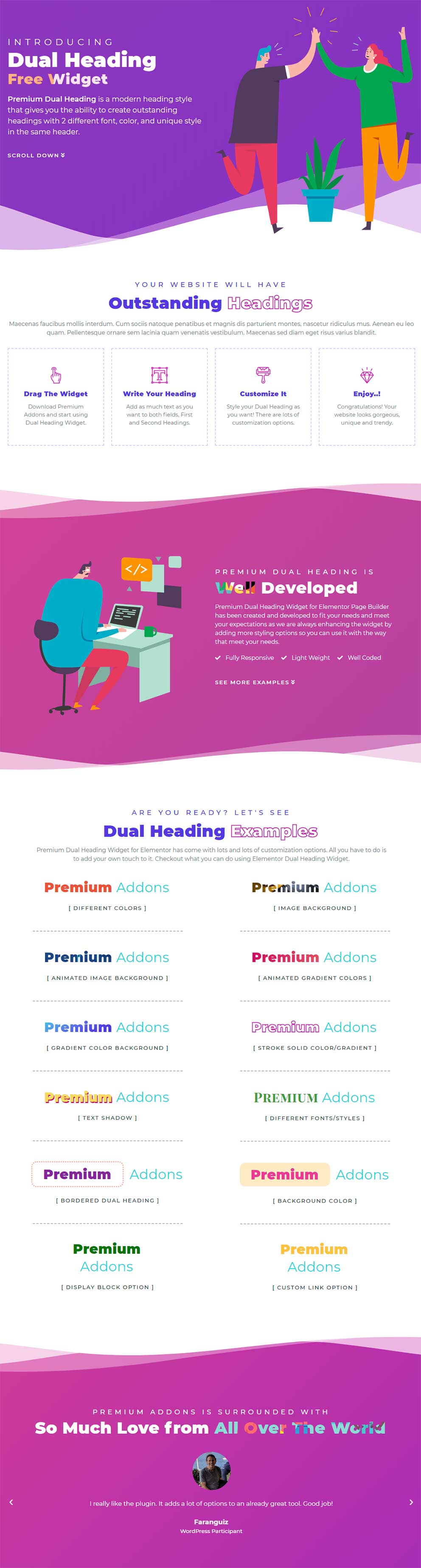 Doppio dirimpettaio Widget da Premium Addons per Elementor