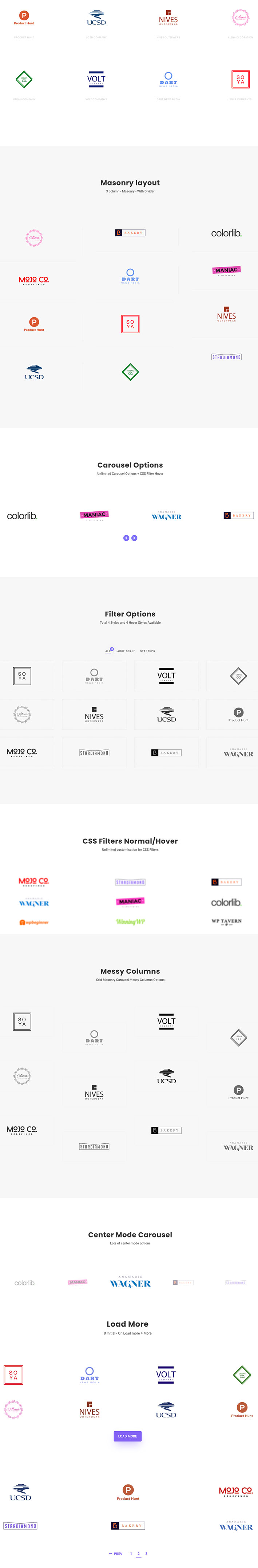 Logo, marchi, clienti Widget di The Plus Addons per Elementor