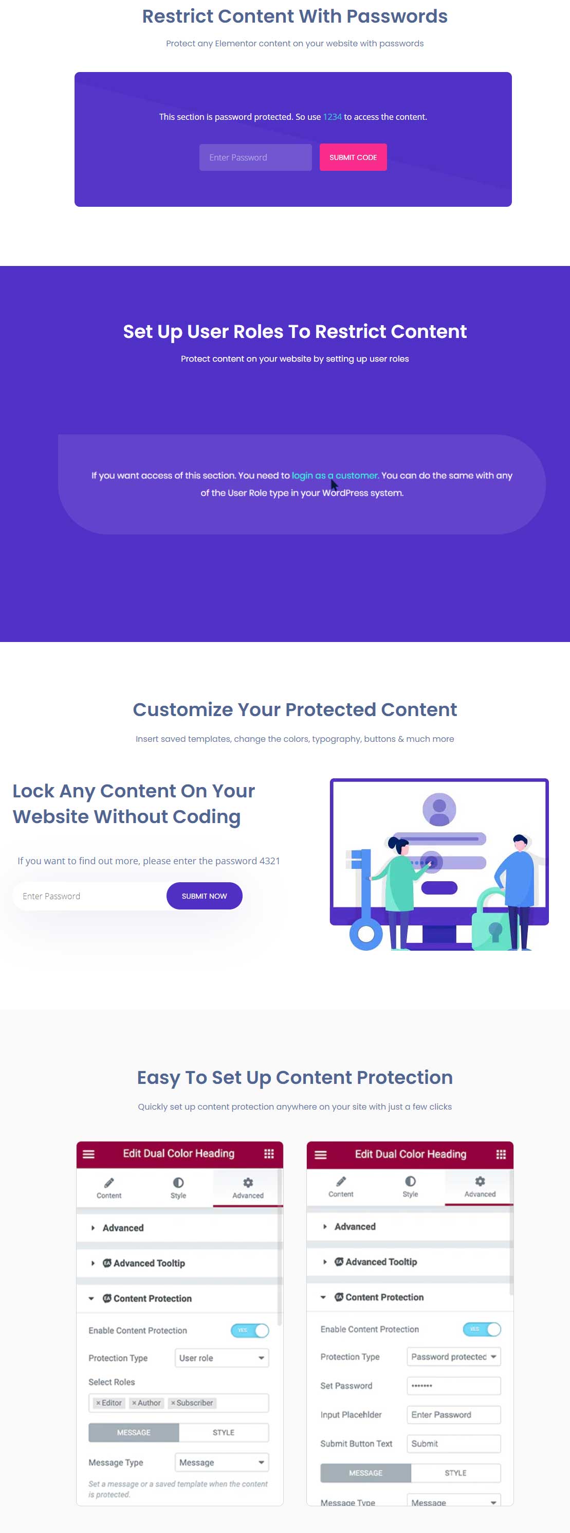 Cancello di età del contenuto protetto Widget da Essential Addons per Elementor