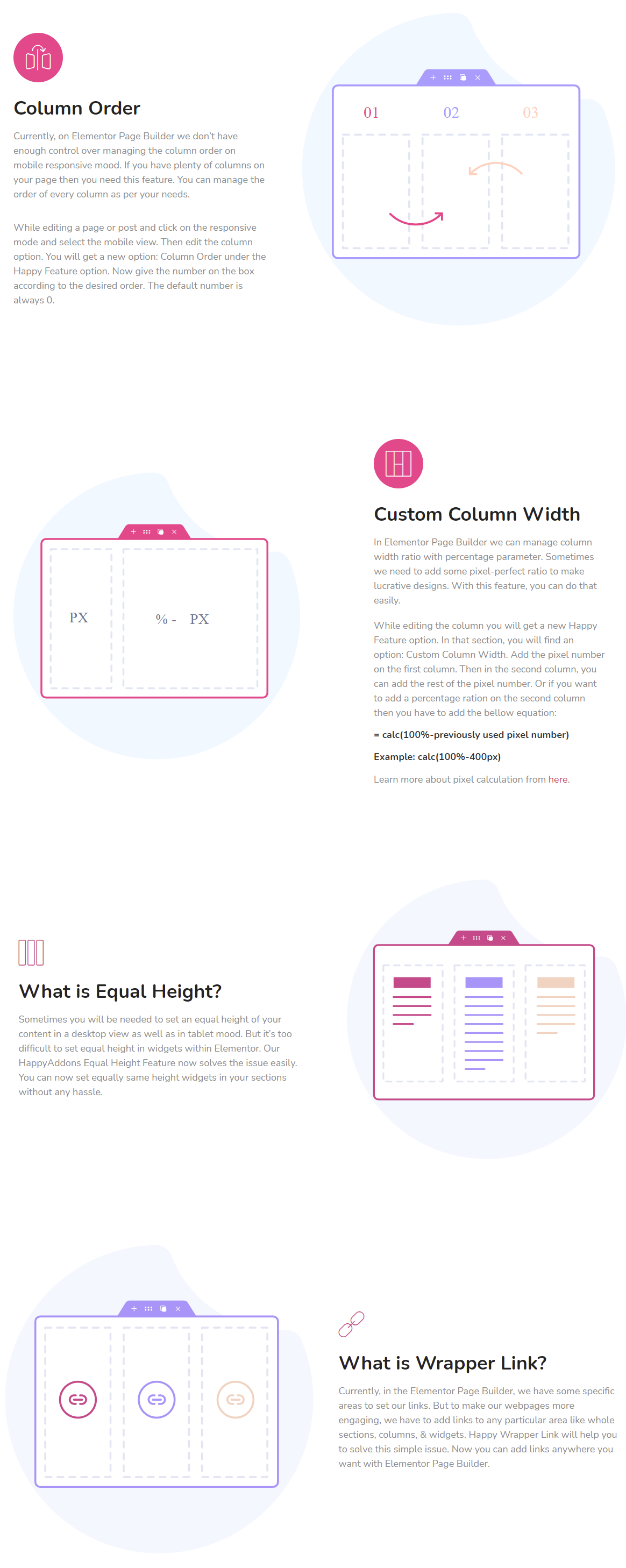 Columna Extras Widget por HappyAddons para Elementor