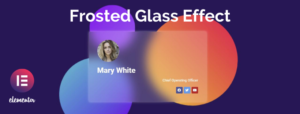 Mattglas-Effekt-/Hintergrundfilter in Elementor