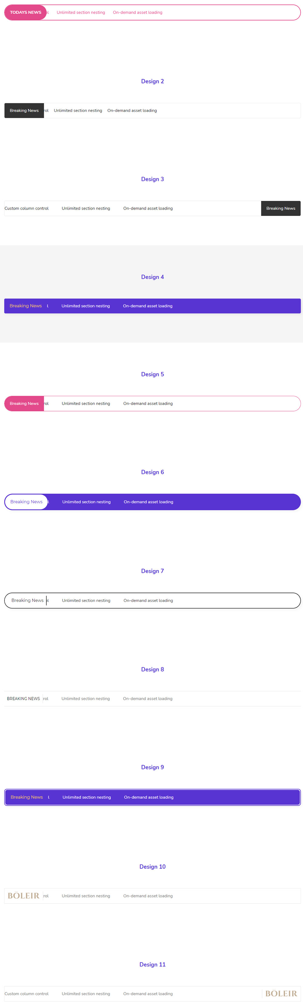Ticker News Widget da HappyAddons per Elementor