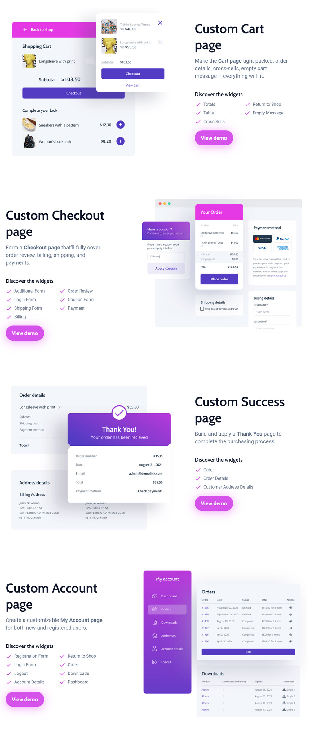 WooCommerce Cart Page Widget da Crocoblock per Elementor