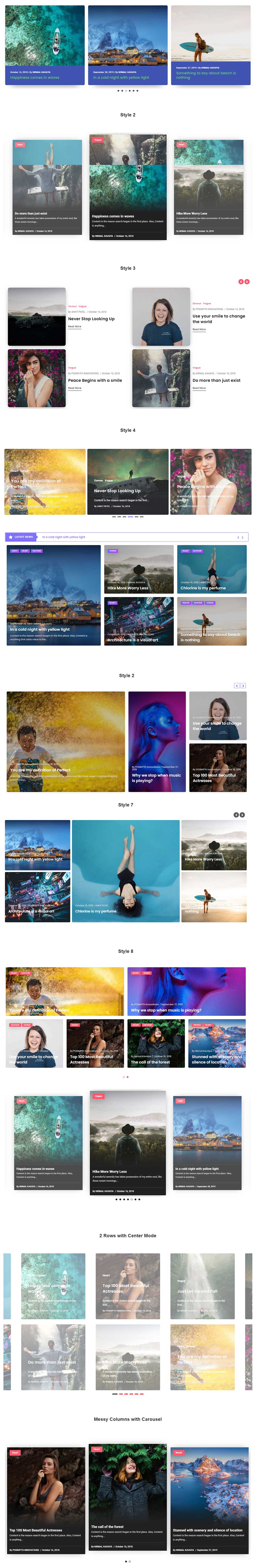 Berichten Carrousel & Slider Widget door The Plus Addons voor Elementor