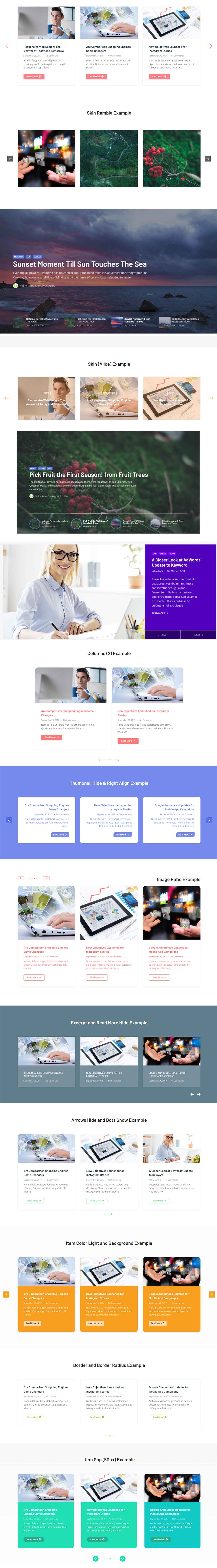 Berichten Carrousel & Slider Widget door Element Pack voor Elementor