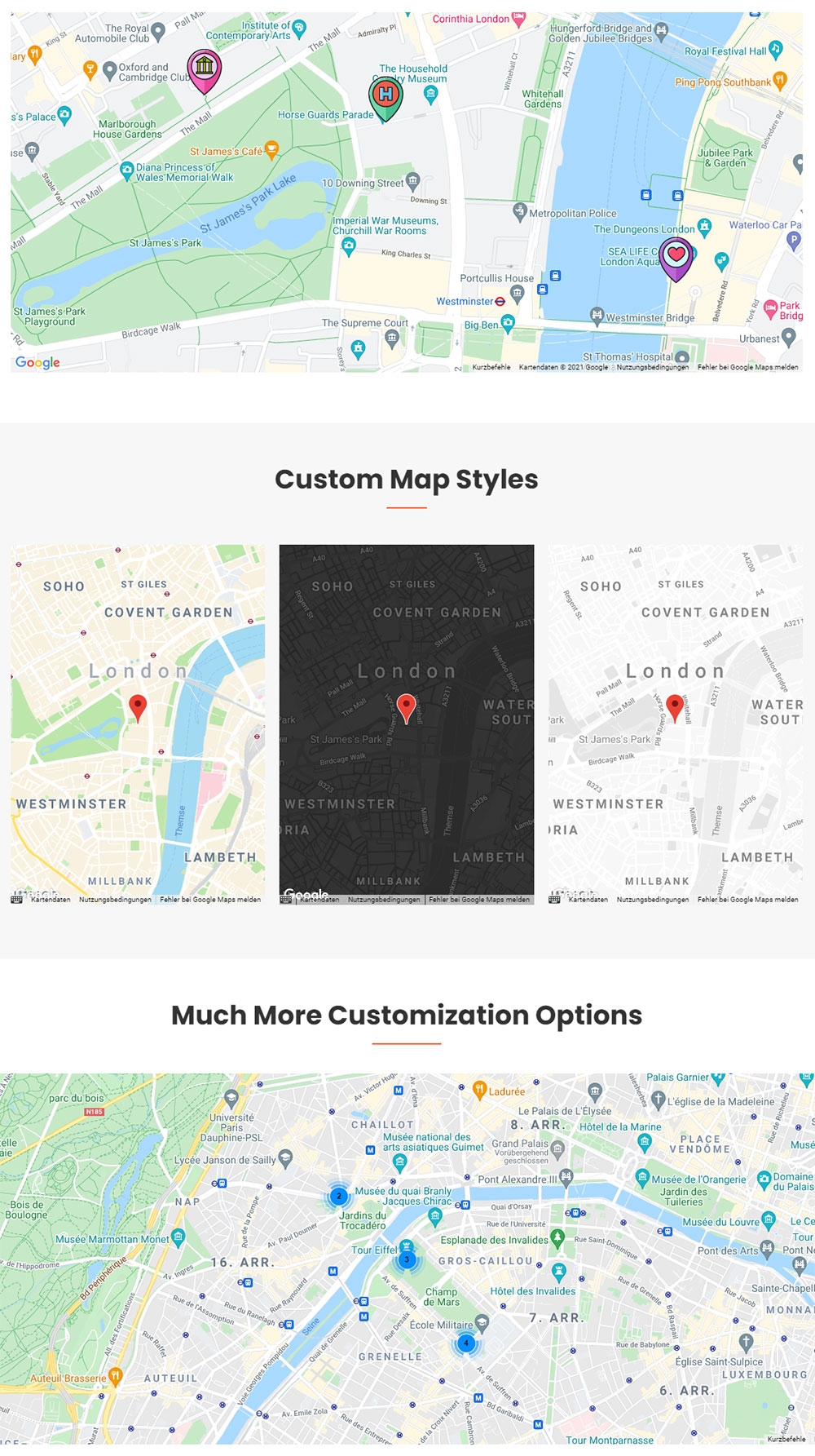 Google Maps Widget by Premium Addons for Elementor