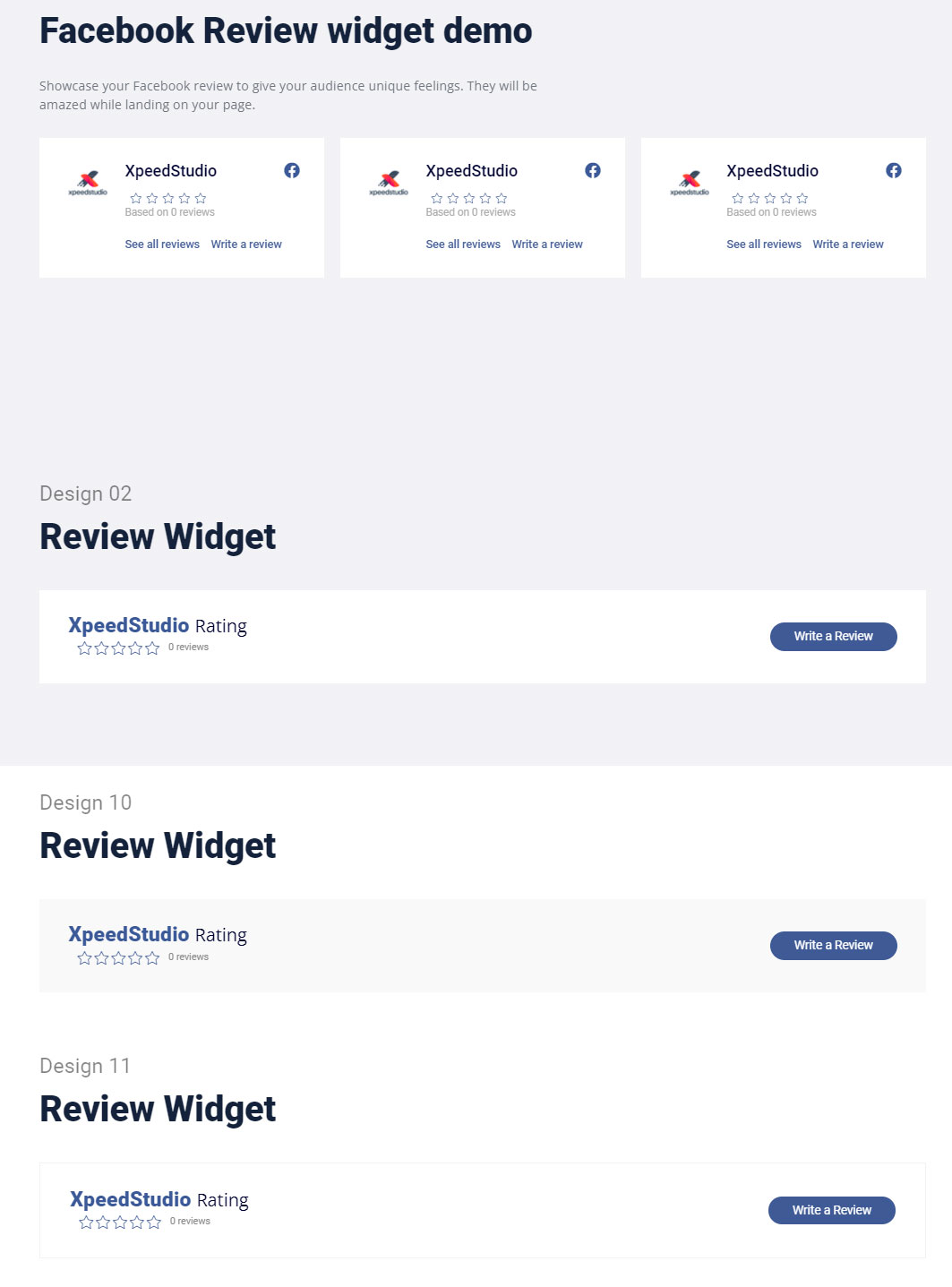 Facebook Recensioni Widget di ElementsKit per Elementor