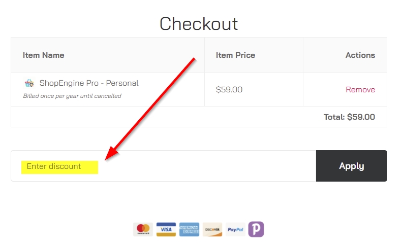 ShopEngine per Elementor - Inserisci il codice coupon durante il checkout