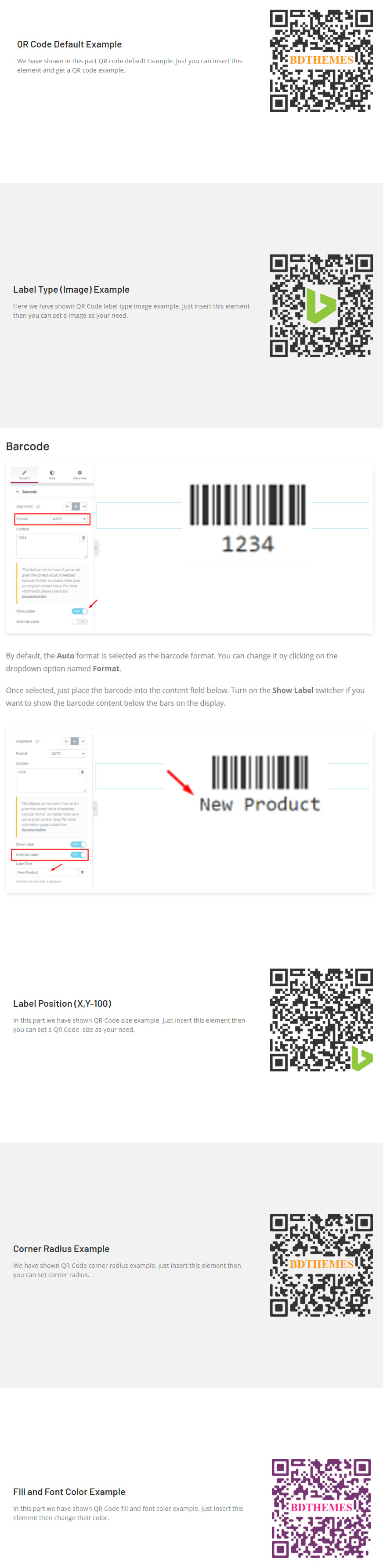 QR Code / Barcode Widget bij Element Pack voor Elementor