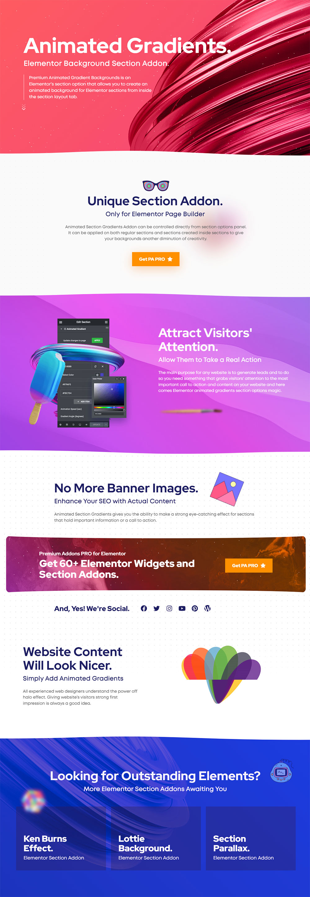 Animated Gradient Widget by Premium Addons for Elementor